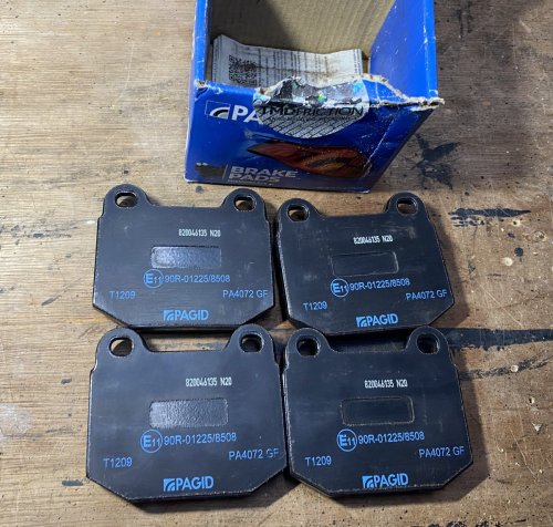 PAGID BRAKE PADS OE SPEC 101720268 AND 101720278 - FRONT AND REAR SETS - £40 PRICE TO CLEAR - VX220 / OPEL SPEEDSTER / ELISE