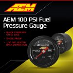 AEM Liquid Filled Fuel Pressure Gauge - 30-2135-100